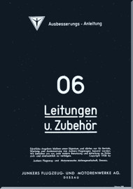 Junker JU   Aircraft  Repair Pipe Accessories  Manual ,  Ausbesserung-Leitungen-Zubehoer  , 1940 (German Language)