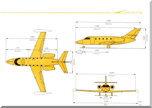 Aerospatiale / Sud Aviation SN 601 Corvette Airplane Techniacl Description Brochure  Manual, (English Language ) - 1971 - 55 pages