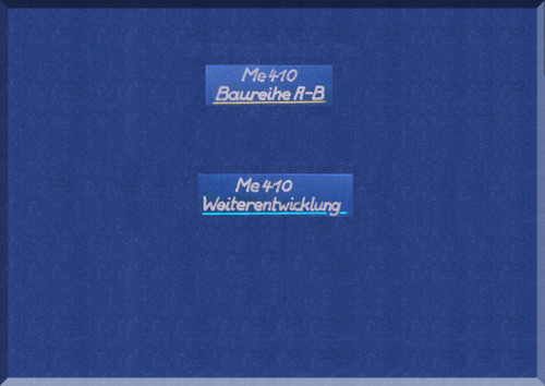 Me- 410 Aircraft  General Presentation Folder Further Development Manual ,  (German Language) - Präsentationsmappe Weiterentwicklung