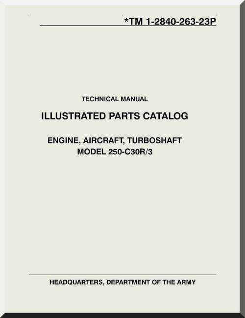 Allison 250 C30 R / 3 Aircraft Engine Parts Manual - 1-2840-263-23P