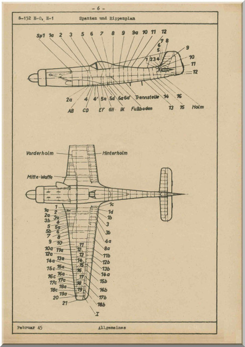 Focke-Wulf  Ta-152 H-0 und H-1  Aircraft  Instruction Document - Einweisungsuterlage - (German Language) - 152 pages