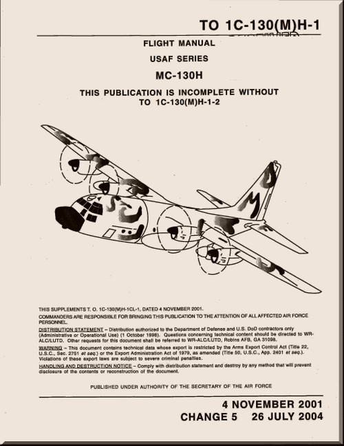 Lockheed MC-130H Aircraft  Flight  Manual, T.O 1C-130(M)H-1 -2001