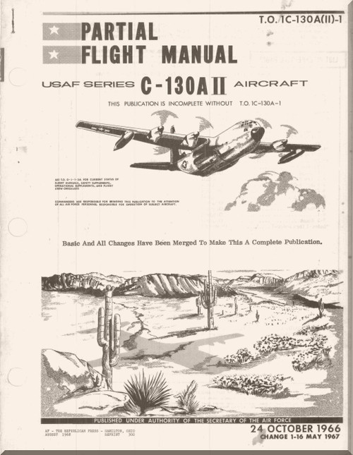 Lockheed C-130A II Aircraft  Partial Flight  Manual, T.O 1C-130A(II)-1 - 1966