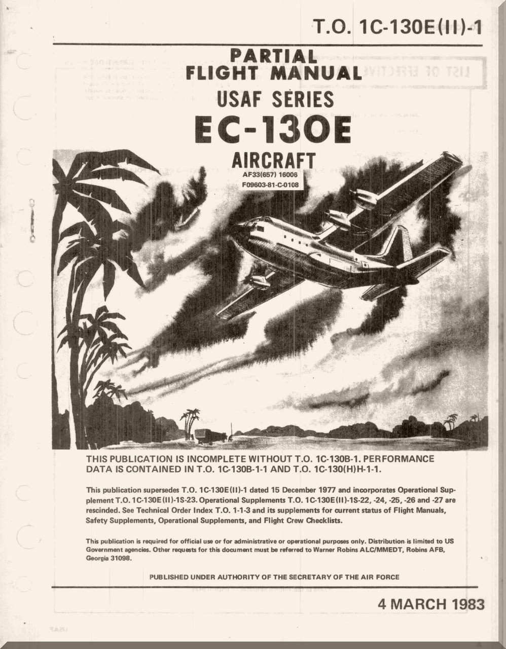 Lockheed EC-130 E Aircraft Partial Flight Manual, T.O. 1C-130E-(II)- 1983