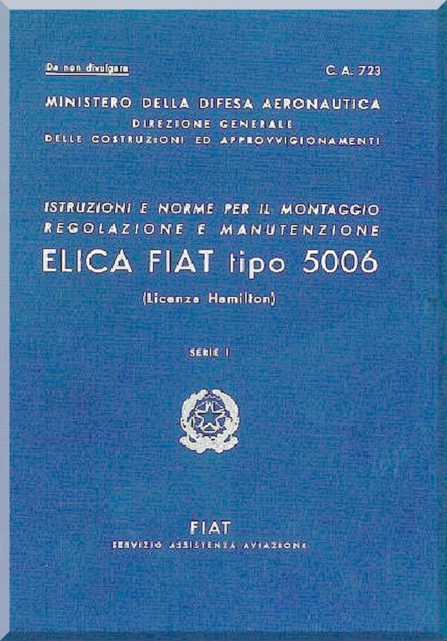 FIAT 5006 Aircraft Propeller Maintenance Manual Elica