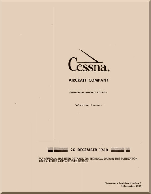 Cessna 210  Centurion Series Aircraft Service Maintenance  Manual  , 1968