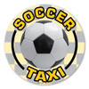 Soccer has evolved into the world's most popular sport and is played in over 200 nations. You can show your pride of being a part of the world's most popular sport by placing this magnet on your car. Let the world know that you're proud to be a soccer taxi, driving your kids to their soccer practices and games!