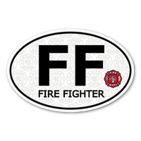 Firefighter Seal Oval Sticker
