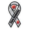 Raise awarenes with this Diabetes Awareness Ribbon Magnet.  This disease is caused by the immune system destroying cells in the pancreas called beta cells, that make insulin. It's a great fundraiser item for those trying to raise money to donate to research.