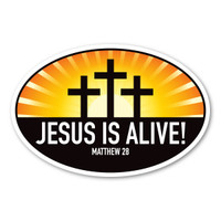 Jesus Is Alive! Oval Magnet