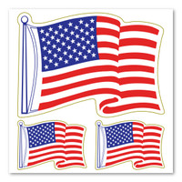 The United States Flag was first created in 1777, bearing 13 stars to represent the 13 colonies. The number of stars in the flag has changed many times as states were added between 1777 and 1960, when the flag came to be as it is today. This American Flag Waving Magnet is a great way to show that you are proud to be an American!