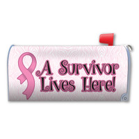 Breast Cancer A Survivor Lives Here  Mailbox Cover Magnet