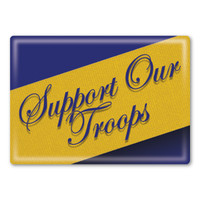 Support Our Troops Rectangle Button