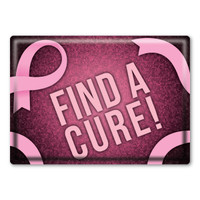 Breast Cancer Find a Cure! Rectangle Button