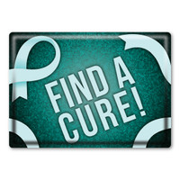 Cervical Cancer Find a Cure! Rectangle Button