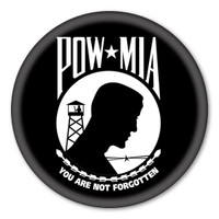 POW*MIA Circle Button