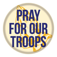 Pray For Our Troops Circle Button