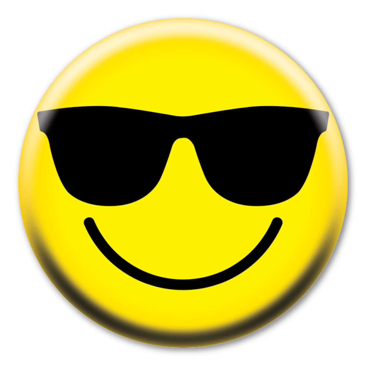 Smiley Face with Shades Circle Button | Magnet America
