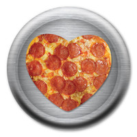 Pizza Heart Circle Button