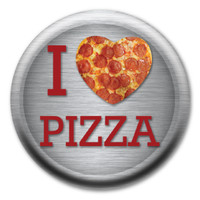 I Love Pizza Circle Button