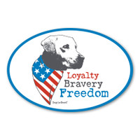 Loyalty Bravery Freedom Oval Magnet