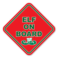 Elf on Board Diamond Magnet