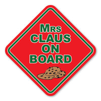 Mrs Claus on Board Diamond Magnet