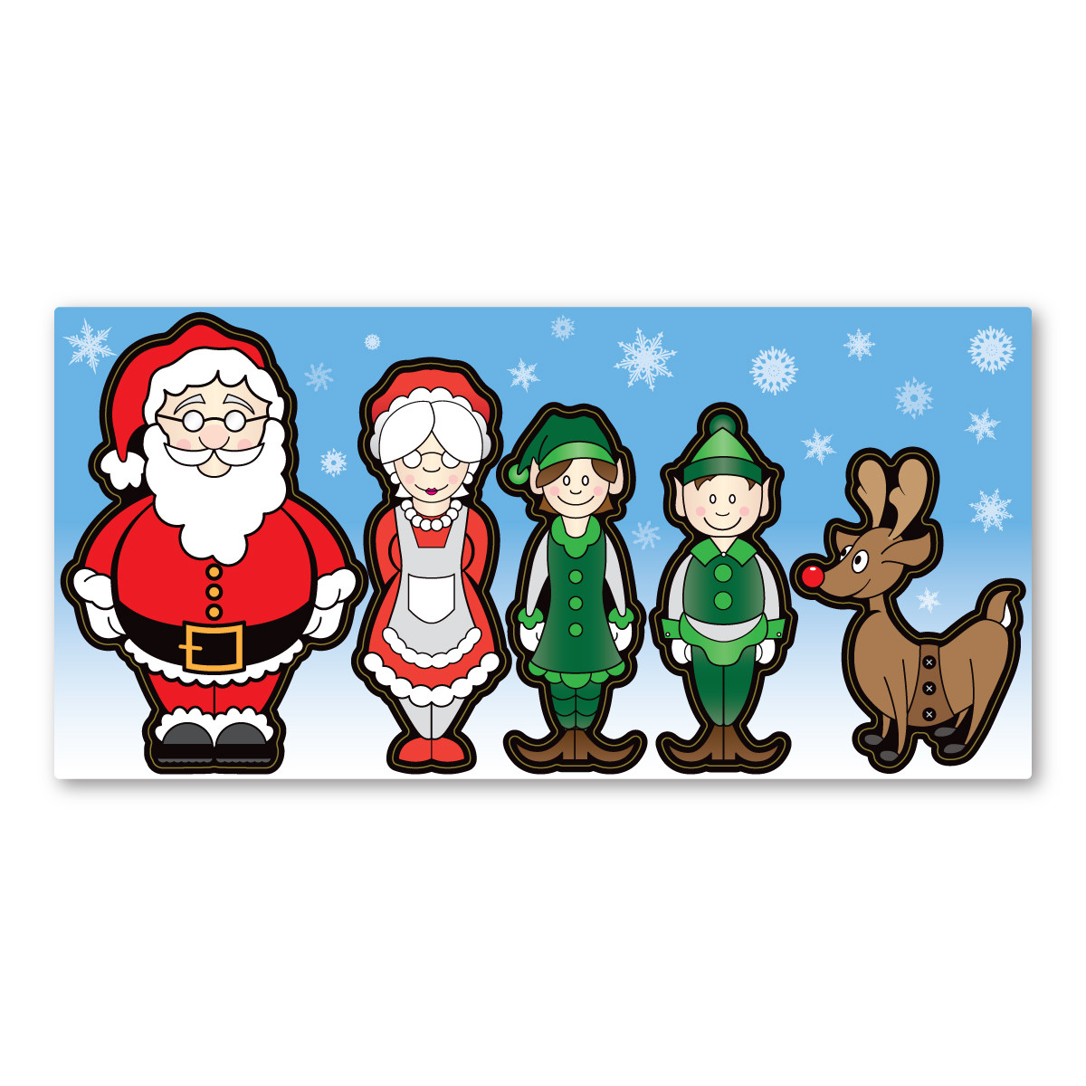 Happy Holidays Santa Magnet