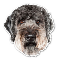 (Black) Labradoodle Dog Magnet