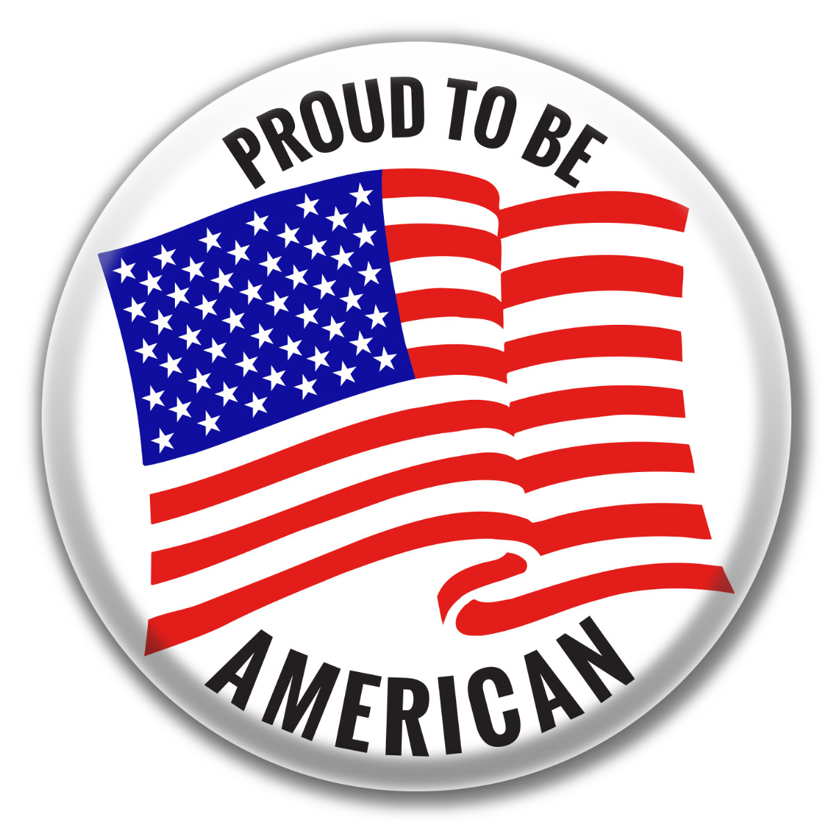 Proud to be American 2.25 inch button Button | Magnet America