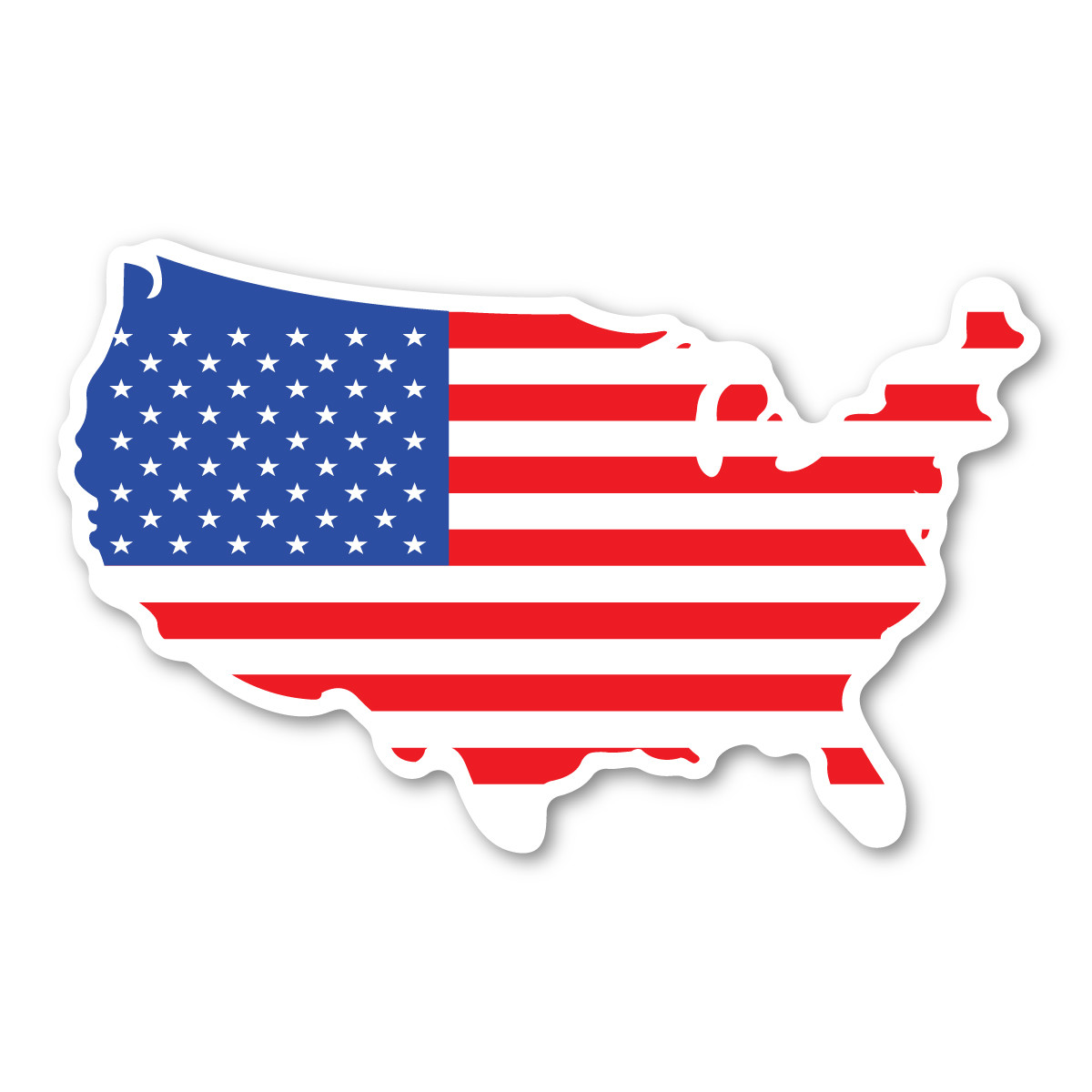 United States Shaped American Flag Magnet Magnet America