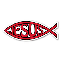 Mini Red Jesus Fish