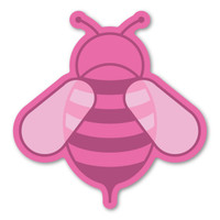 Pink Bee Magnet