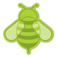 Lime Bee Magnet