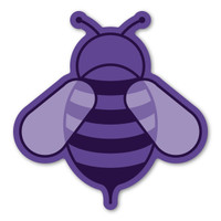 Purple Bee Magnet