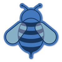 Blue Bee Magnet