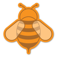 Orange Bee Magnet