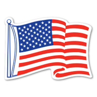 Waving American Flag Mini Sticker
