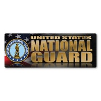 National Guard Chrome Bumper Strip Magnet