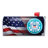American Flag Coast Guard Mailbox Cover Magnet