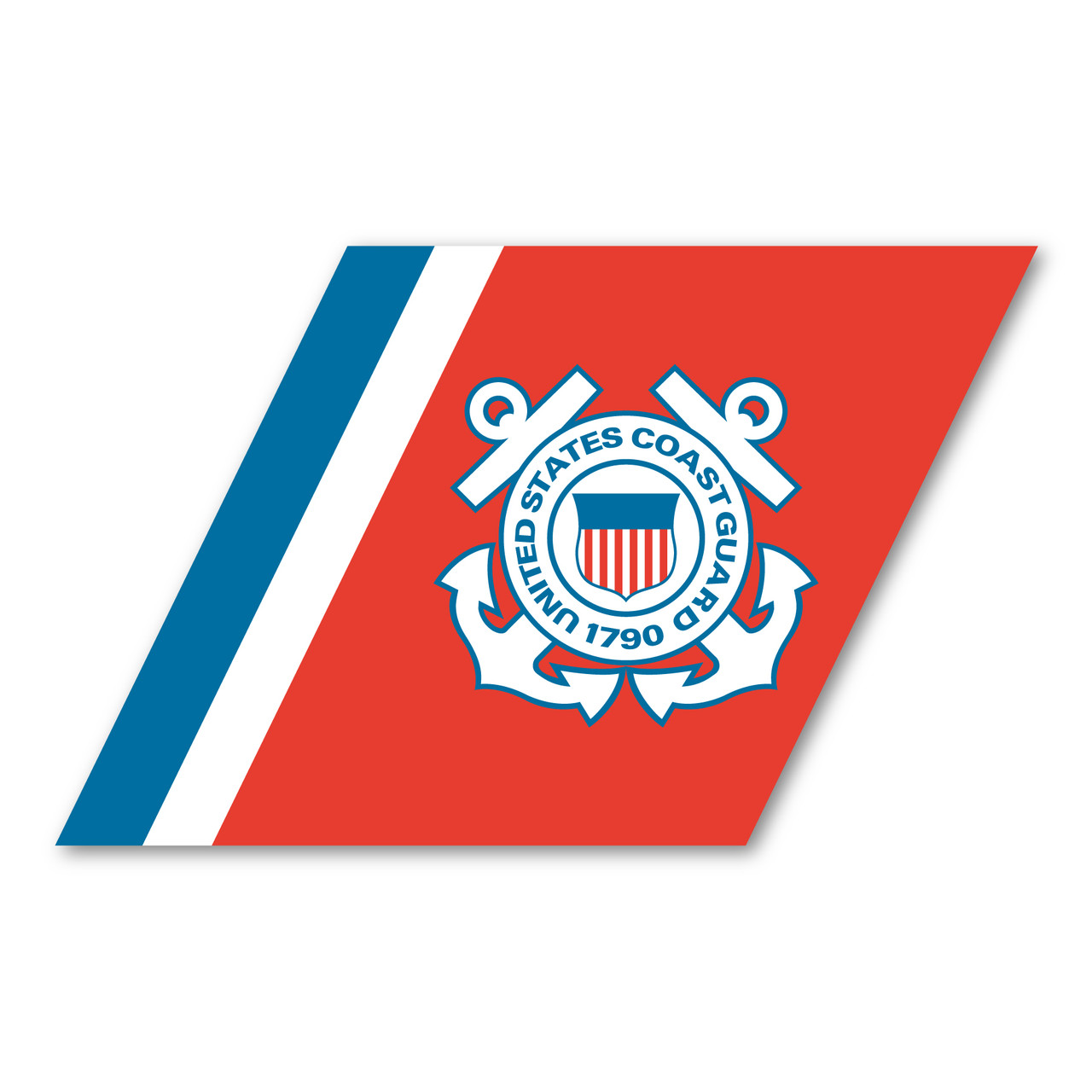Coast Guard "Racing Stripe" Logo Sticker | Magnet America