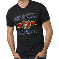 USMC Eagle Globe and Anchor Distressed Graphic Made In USA Tee