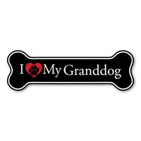 I Love My GrandDog Bone Magnet