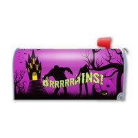 Halloween Zombie Purple Mailbox Cover Magnet