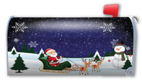 Santa Claus and Sleigh Mailbox Cover Magnet