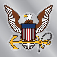 Navy Logo Clear Sticker