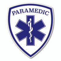 Paramedic with Star of Life Shield Sticker
