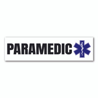 Paramedic with Star of Life Rectangle Sticker