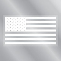 White American Flag Rectangle Back Static Cling