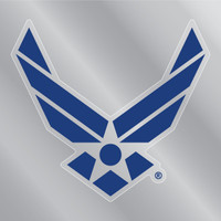 Blue Air Force Wings Back Static Cling